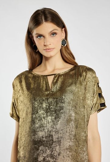 Bluzka z metalicznym połyskiem