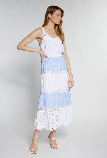 Spódnica maxi z ażurowym wzorem