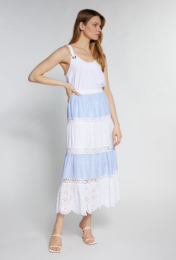 Spódnica maxi z ażurowym wzorem
