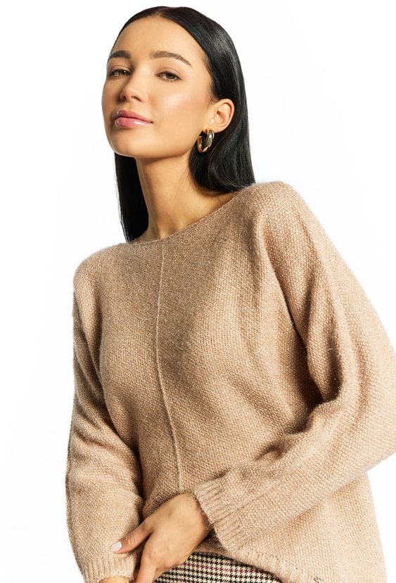 Połyskujący sweter damski