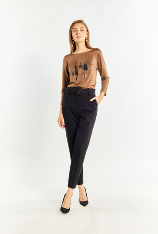 Eleganckie spodnie z paskiem