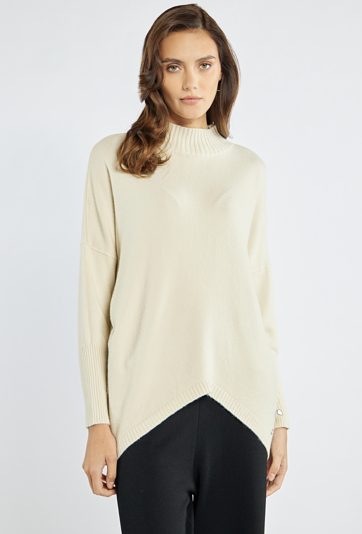 Asymetryczny sweter damski