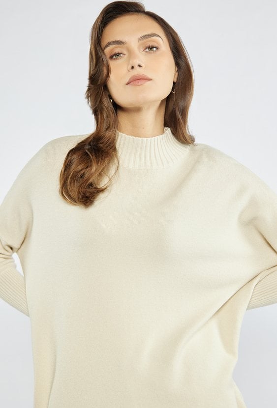 Asymetryczny sweter damski