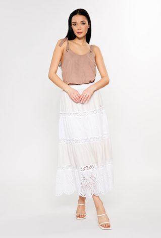 Spódnica maxi z ażurowym wzorem