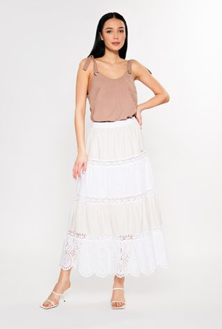 Spódnica maxi z ażurowym wzorem