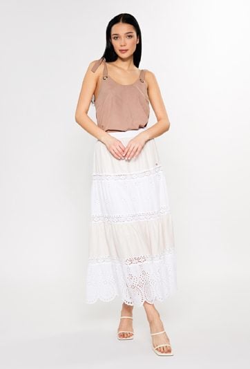 Spódnica maxi z ażurowym wzorem