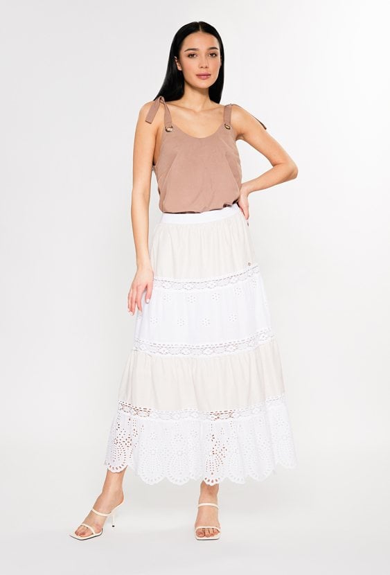 Spódnica maxi z ażurowym wzorem