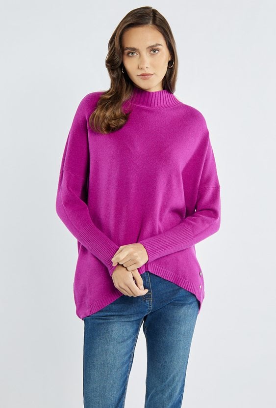 Asymetryczny sweter damski