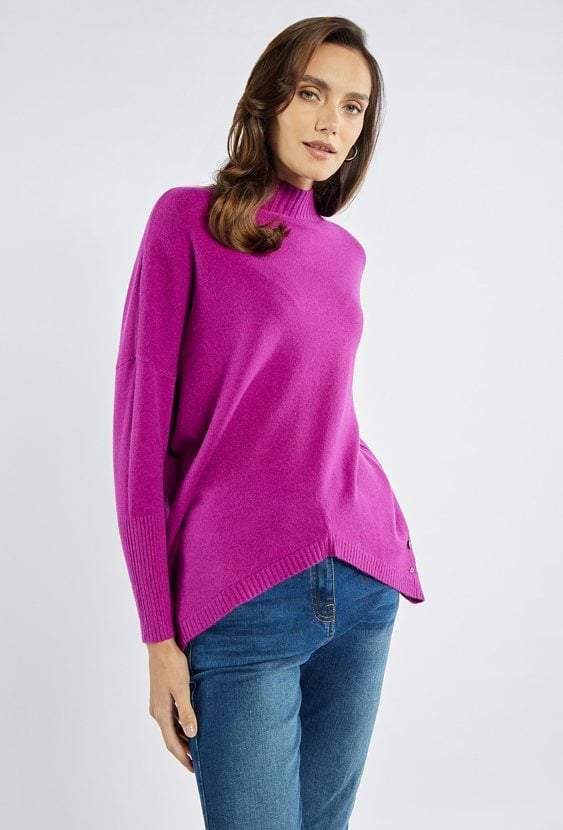 Asymetryczny sweter damski