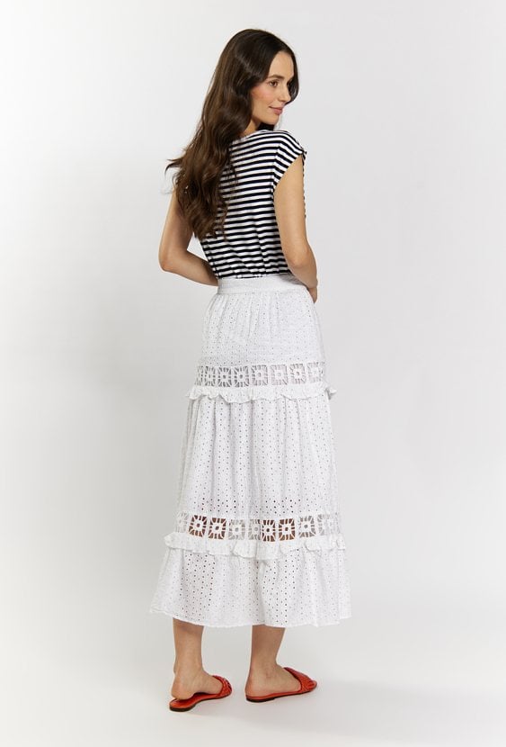 Spódnica maxi z ażurowym wzorem