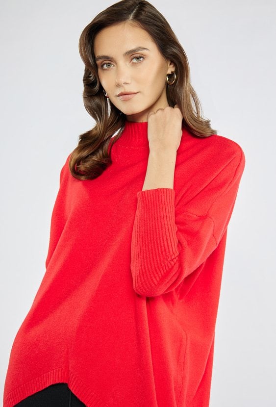 Asymetryczny sweter damski