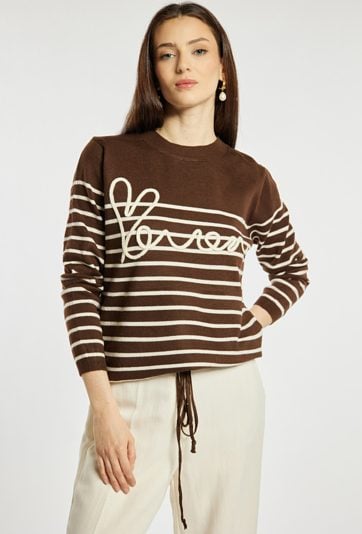 Sweter damski z wzorem