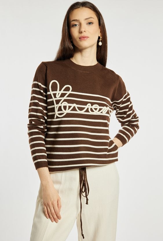 Sweter damski z wzorem