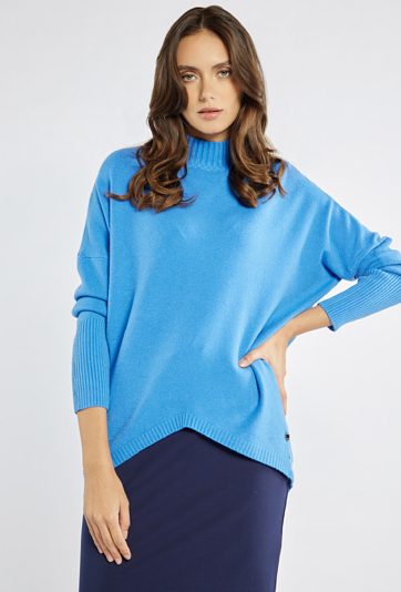 Asymetryczny sweter damski