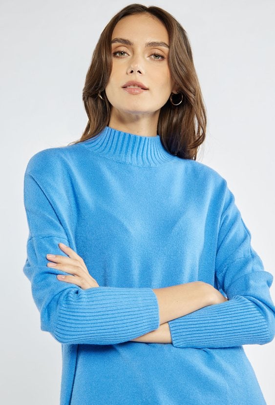 Asymetryczny sweter damski