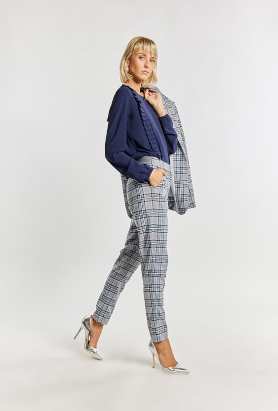 Eleganckie spodnie w kratkę