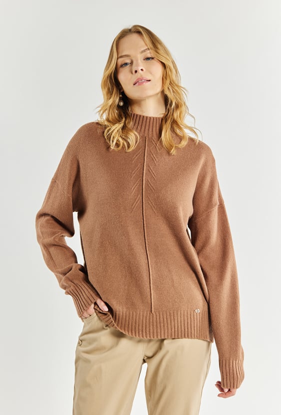 Sweter damski z półgolfem