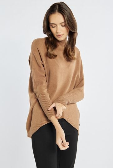 Asymetryczny sweter damski