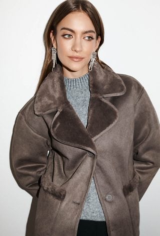 Kurtka z imitacji zamszu