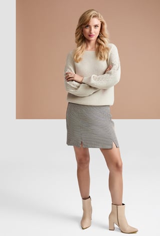 Spódnica mini w kratę