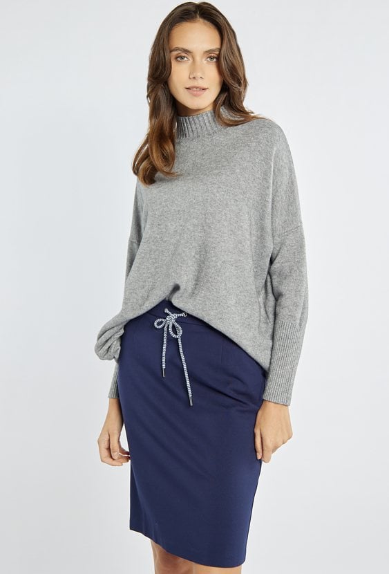 Asymetryczny sweter damski