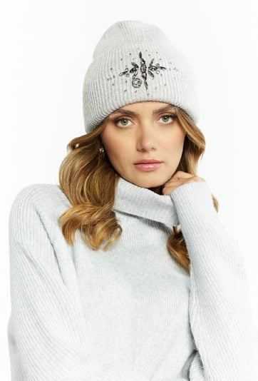 Czapka damska z dżetami