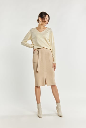 Spódnica damska z rozcięciem