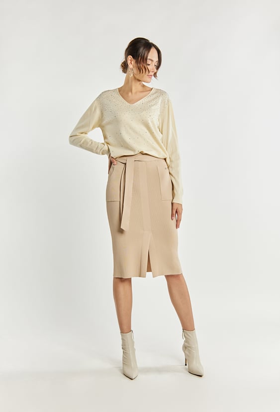 Spódnica damska z rozcięciem