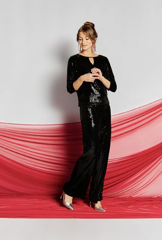 Cekinowe spodnie damskie