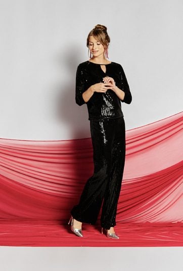 Cekinowe spodnie damskie