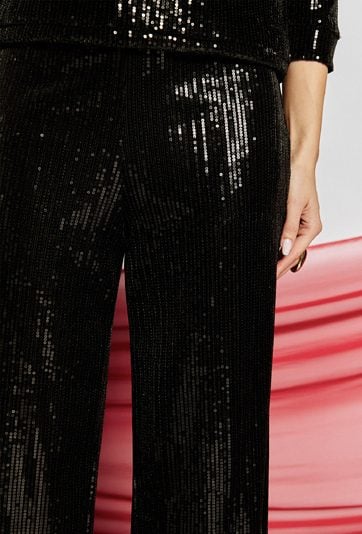 Cekinowe spodnie damskie