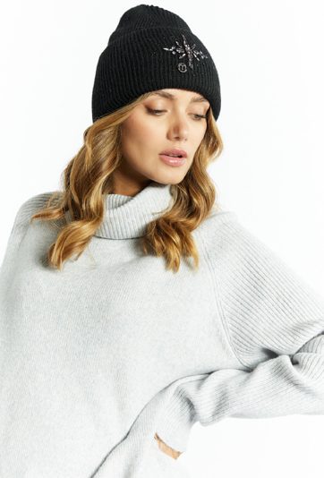 Czapka damska z dżetami