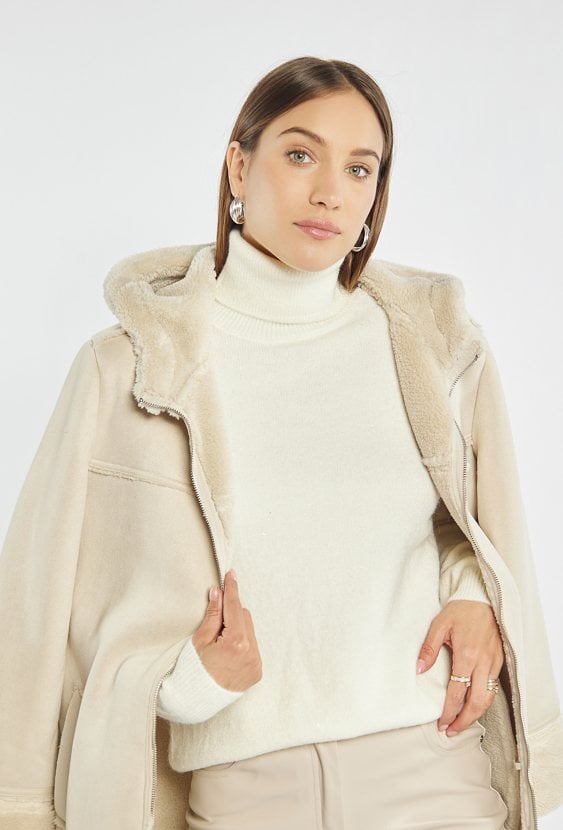 Sweter damski z golfem