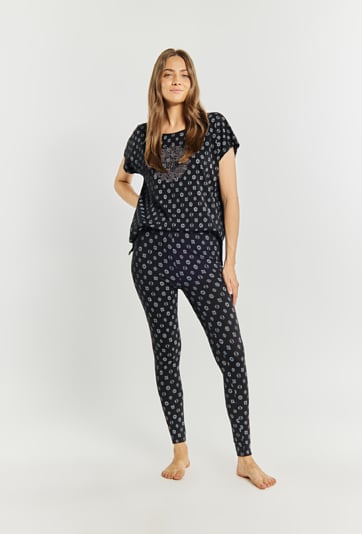 Wzorzyste spodnie od piżamy