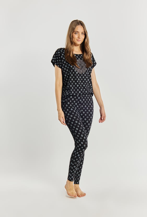 Wzorzyste spodnie od piżamy