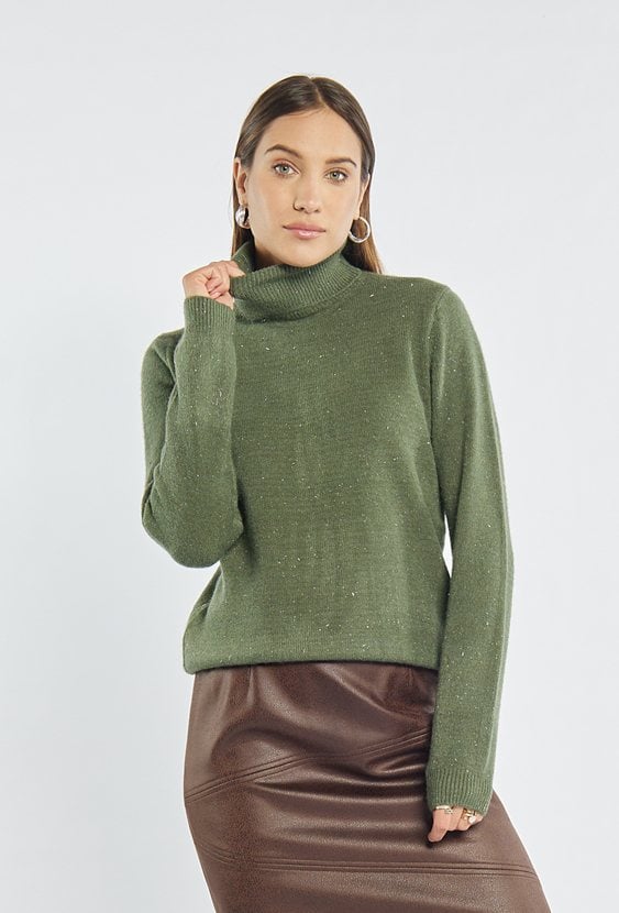 Sweter damski z golfem