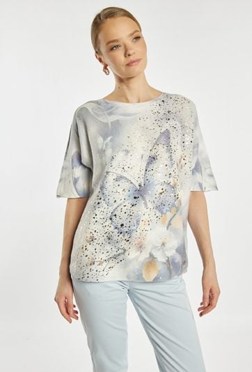 Sweter damski z wzorem