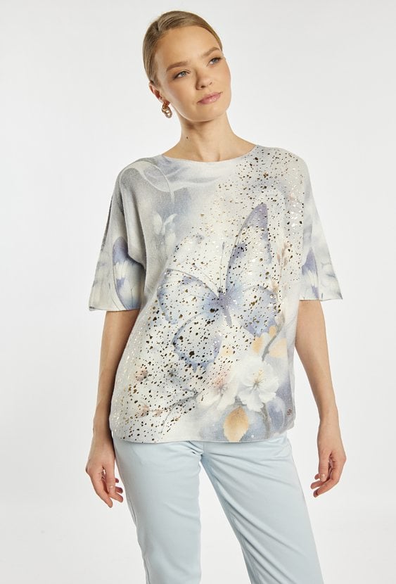 Sweter damski z wzorem