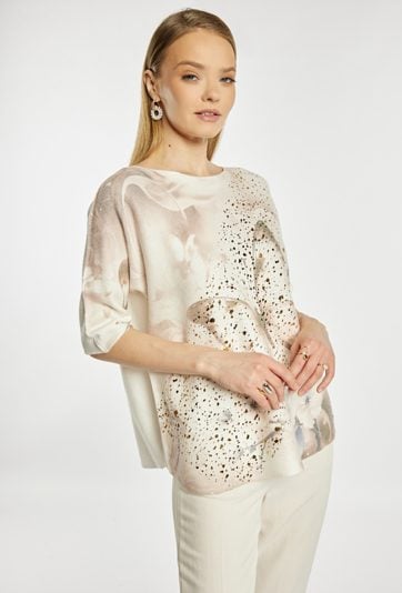 Sweter damski z wzorem