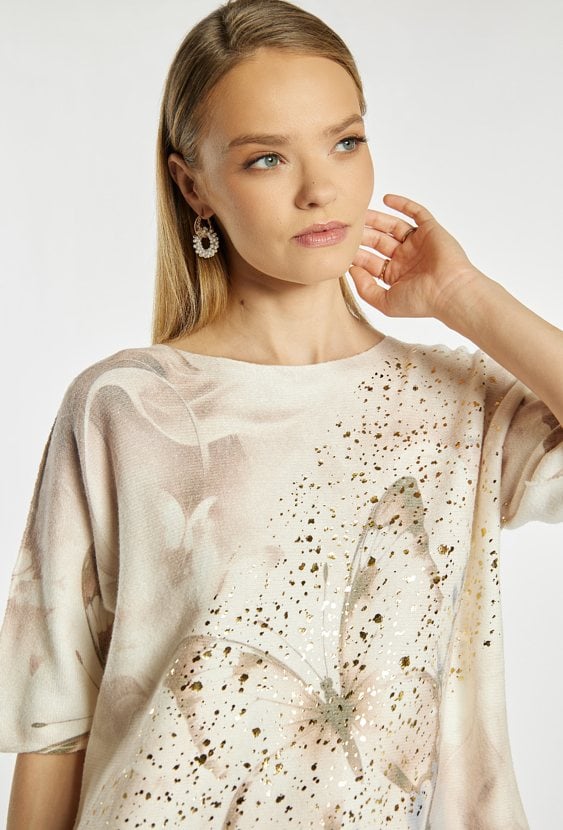 Sweter damski z wzorem