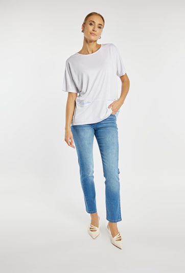 T-shirt damski z wiskozą