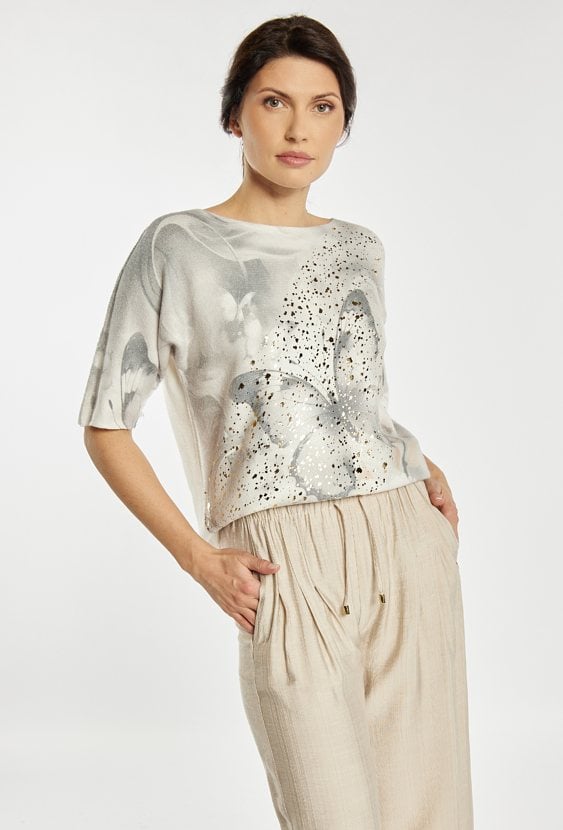 Sweter damski z wzorem