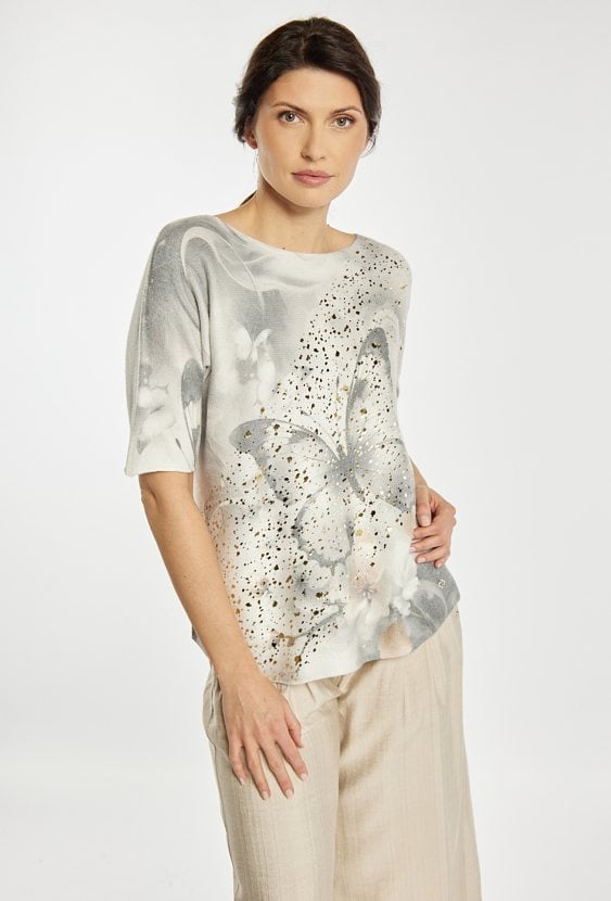 Sweter damski z wzorem