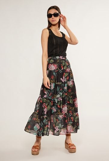 Wzorzysta spódnica damska maxi