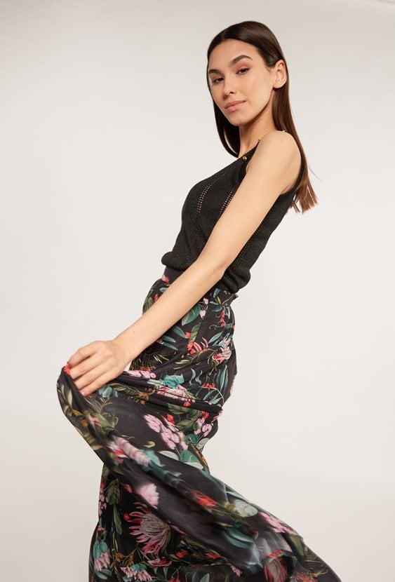 Wzorzysta spódnica damska maxi