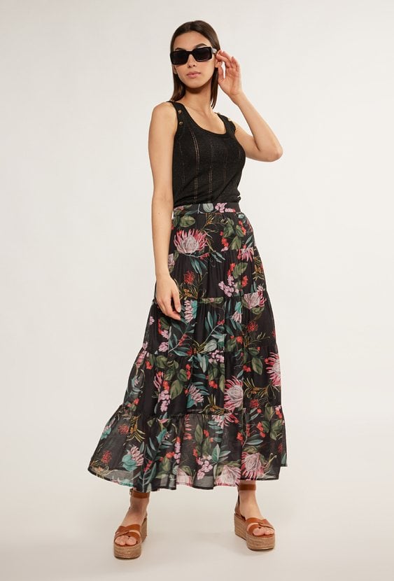 Wzorzysta spódnica damska maxi