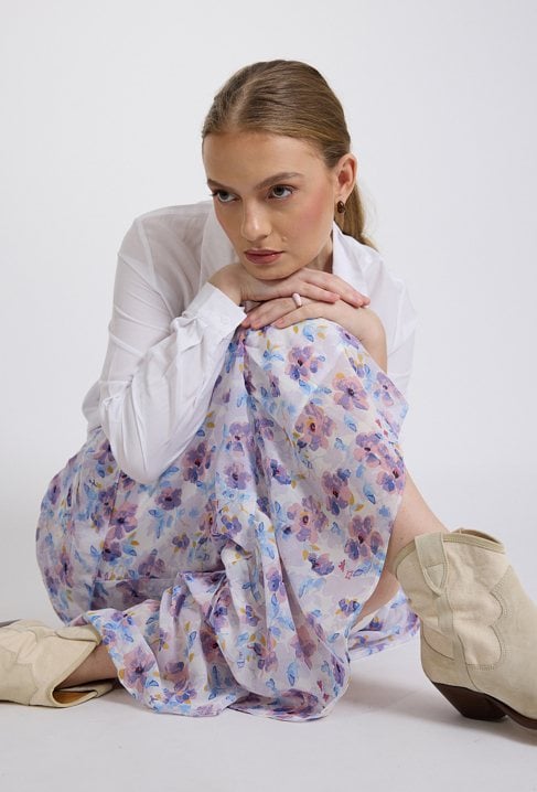 Spódnica maxi w kwiaty