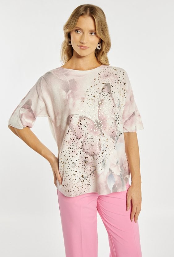 Sweter damski z wzorem