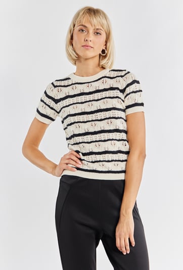 Ażurowy sweter damski