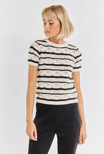 Ażurowy sweter damski